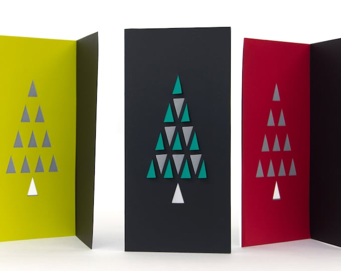 quadu 3D Christmas card – black