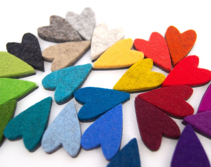 quadu 10 colorful magnets – heart shape – in 25 colors