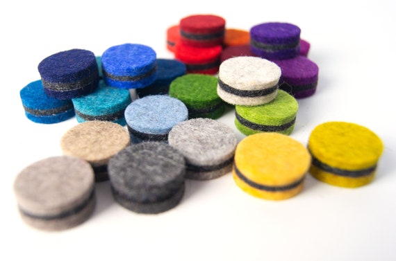 Magnete, rund, 5 Stück, in 25 verschiedenen Farben