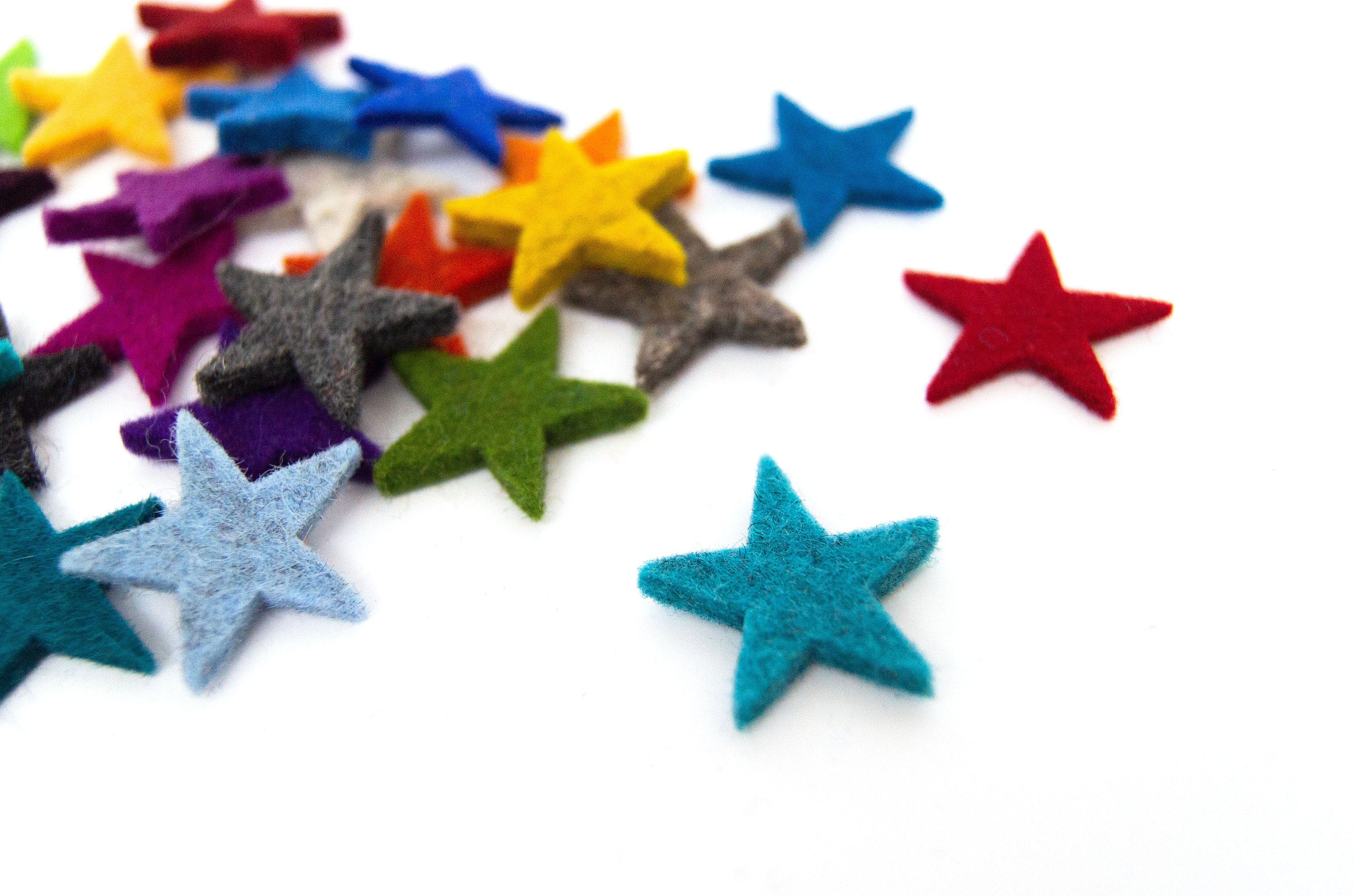 quadu 25 colorful felt stars – 25 mm