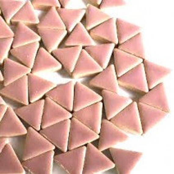 50g Various Colours Glazed Ceramic Triangles for Craft Mosaics