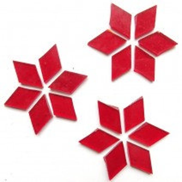 Stained Glass Hand-Cut Diamond - Light Red - Large 20pcs (approx. 25g)