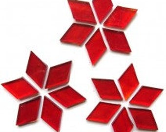 Vitraux Diamant à la main - Clear Scarlet - Large 20pcs (environ 25g)