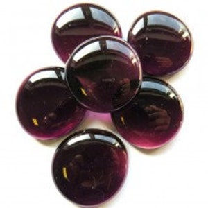 6 x Extra Large Glass Pebbles / Gems / Stones - Various Colours Approx  30-40mm