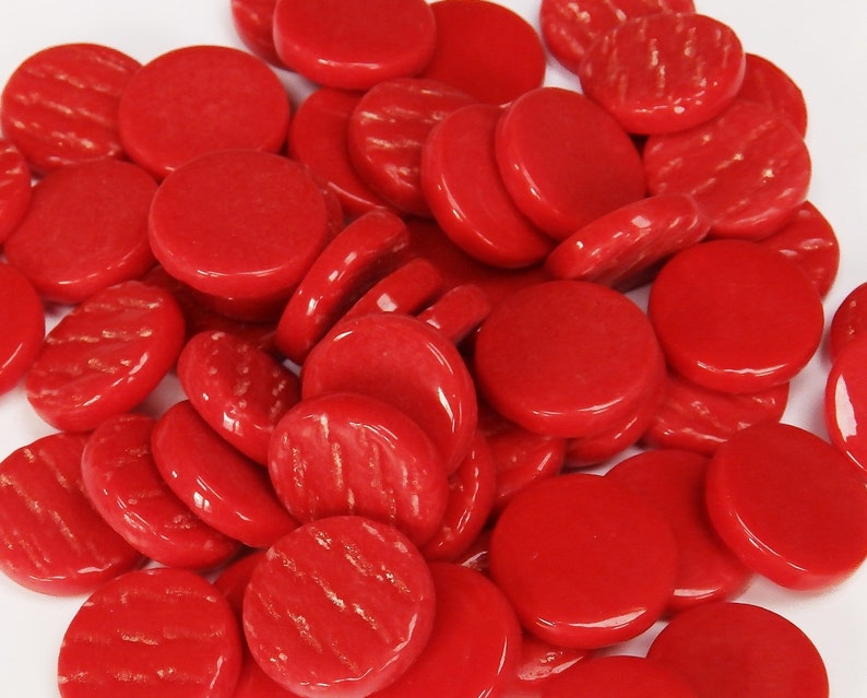 18mm Round Gloss Chilli Red Gloss 50g image 1