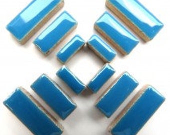 Ceramic Rectangles Thalo Blue - 50g / 1.75 oz (approx. 60 pieces)