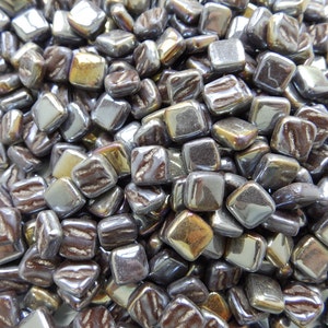 8mm Micro Mosaic Craft Tiles - Treacle Toffee Pearlised - 50g / 1.75 oz (approx. 95 tiles)