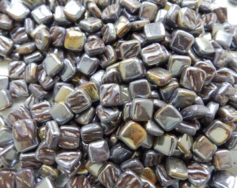 8mm Micro Mosaic Craft Tiles - Treacle Toffee Pearlised - 50g / 1.75 oz (approx. 95 tiles)