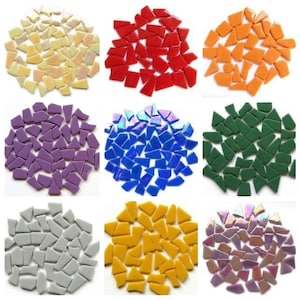 random shapes Stained Glass Mosaic supplies approx 1cm diameter mosaic tiles 