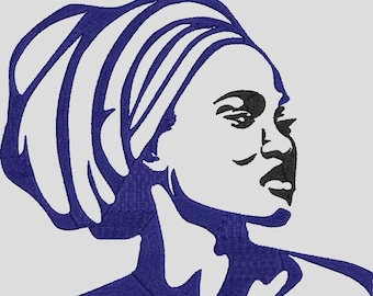 Afrikanische Ureinwohnerin 11 Stickdatei in 2 Größen/ afrikanische Stickerei / afrikanische Stickerei / abstrakte Kunst / Quiltblock