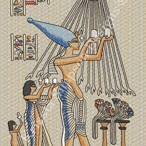 Egyptian papyrus collection 01 machine embroidery design in 5 sizes/ancient Egyptian/ Historical design/quilting block/ Spiritual art