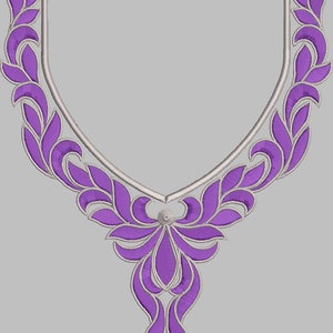 Elegant Vintage Victorian style neckline & sleeve border SET 02 machine embroidery design / Vintage art/ neckline with sleeves border set