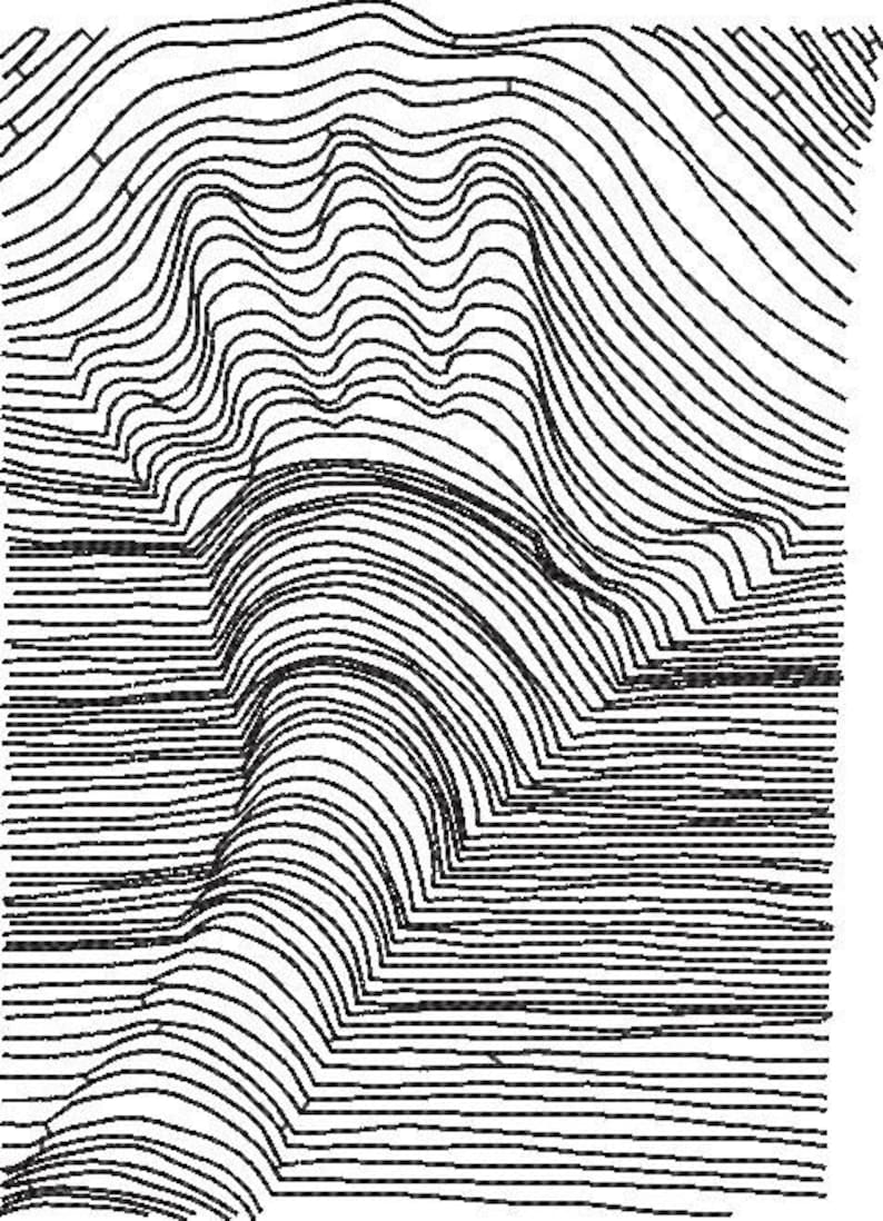 Op Art hand in 3D effect machine embroidery design