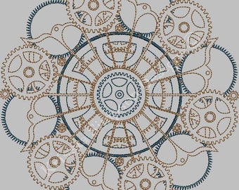 NEW!!! Steampunk mandala circle collection Nr.02 machine embroidery design