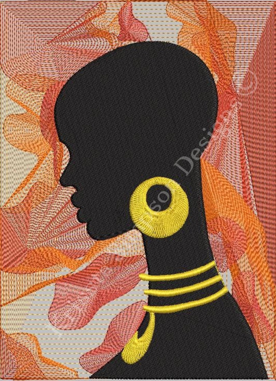Native African Woman Collection 30 Machine Embroidery Design in 7 Sizes ...