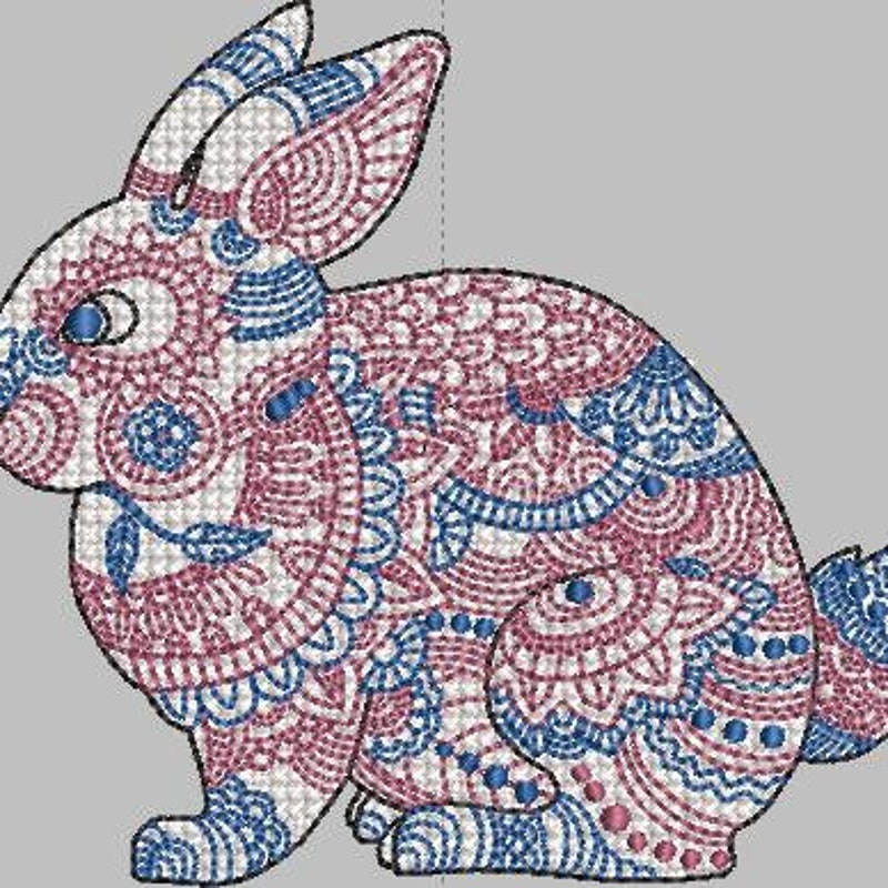 Zentangle Rabbit - Etsy