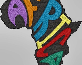 African continent silhouette 01 machine embroidery design in 4 sizes /African fashion / Tribal art / African art