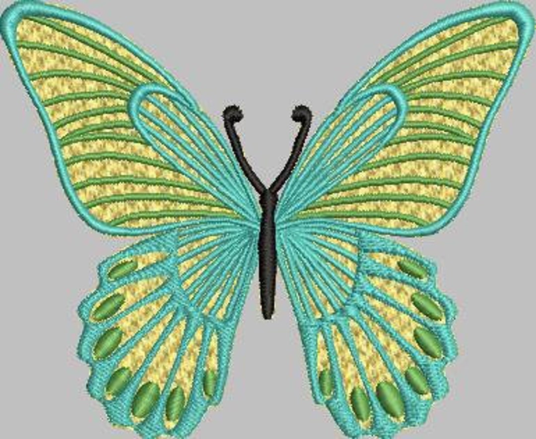 FSL Butterfly 01 Machine Embroidery Design in 2 Sizes/ Free Standing ...