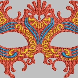 Máscara veneciana vintage FSL 04, diseño de bordado a máquina, encaje independiente, máscara para ojos para adultos que se puede usar, bordado 3D