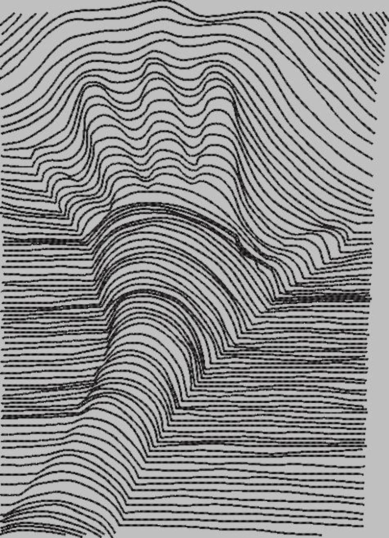 Op Art hand in 3D effect machine embroidery design