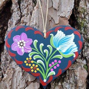 Bavarian Folk Art, German Folk Art, Heart Shaped Ornament