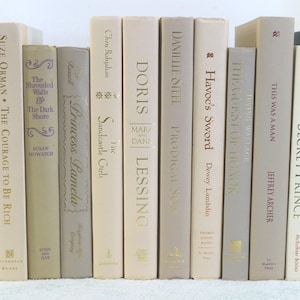 OFF-WHITE Decorative Books Groups Cream Ivory Bone Egg Shell Linen Parchment Alabaster Porcelain