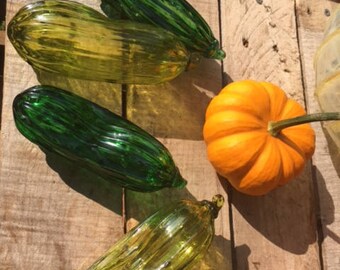 Hand Blown Glass Pickle Ornaments