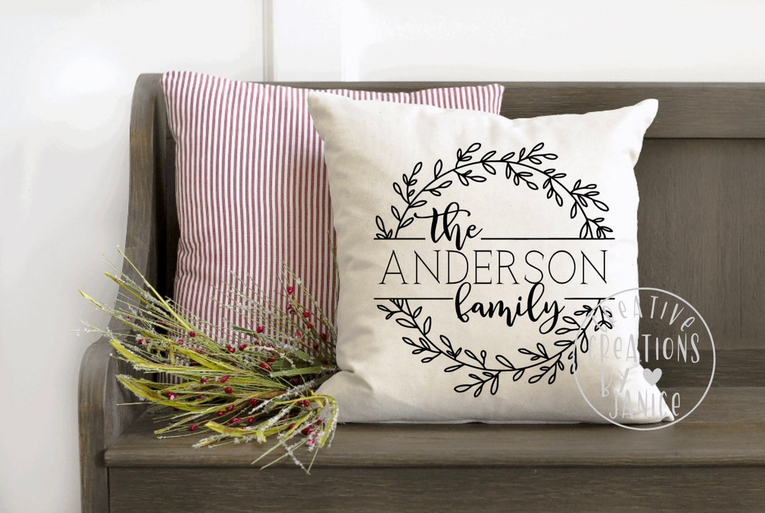 Personalized Family Name Throw Pillow Cover/Home Sweet Home Etsy.de