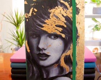Hand painted Taylor Swift moleskine notebook