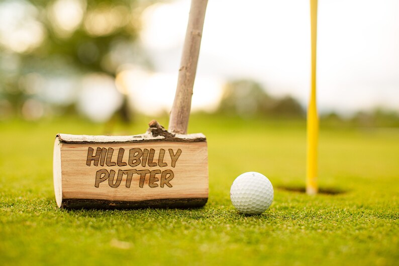 Hillbilly Putter Wood Golf Putter Funny Golf Gift Etsy