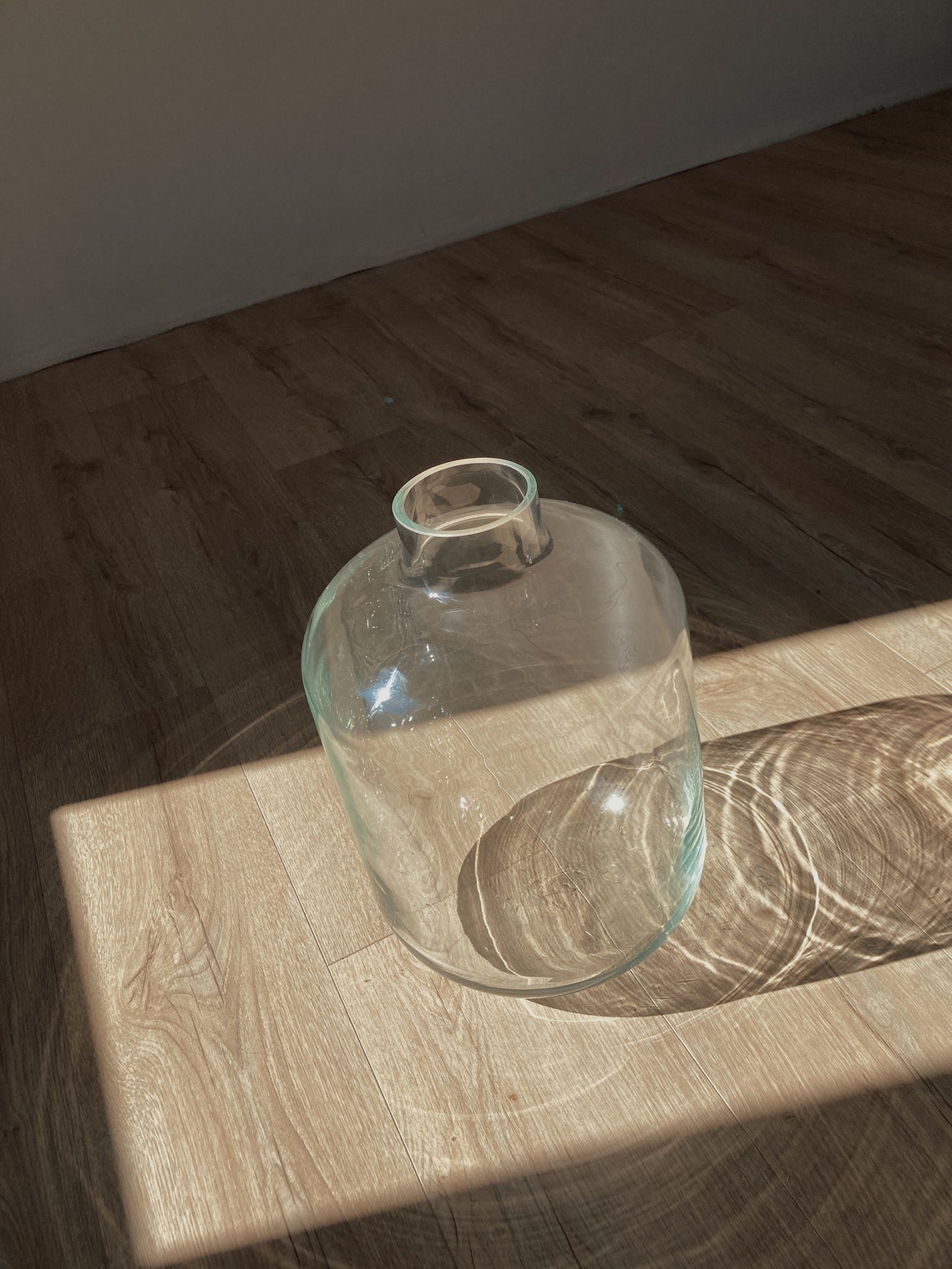 Large 14 Glass Cellar Bottleshaped Boho Tall Vase For Etsy