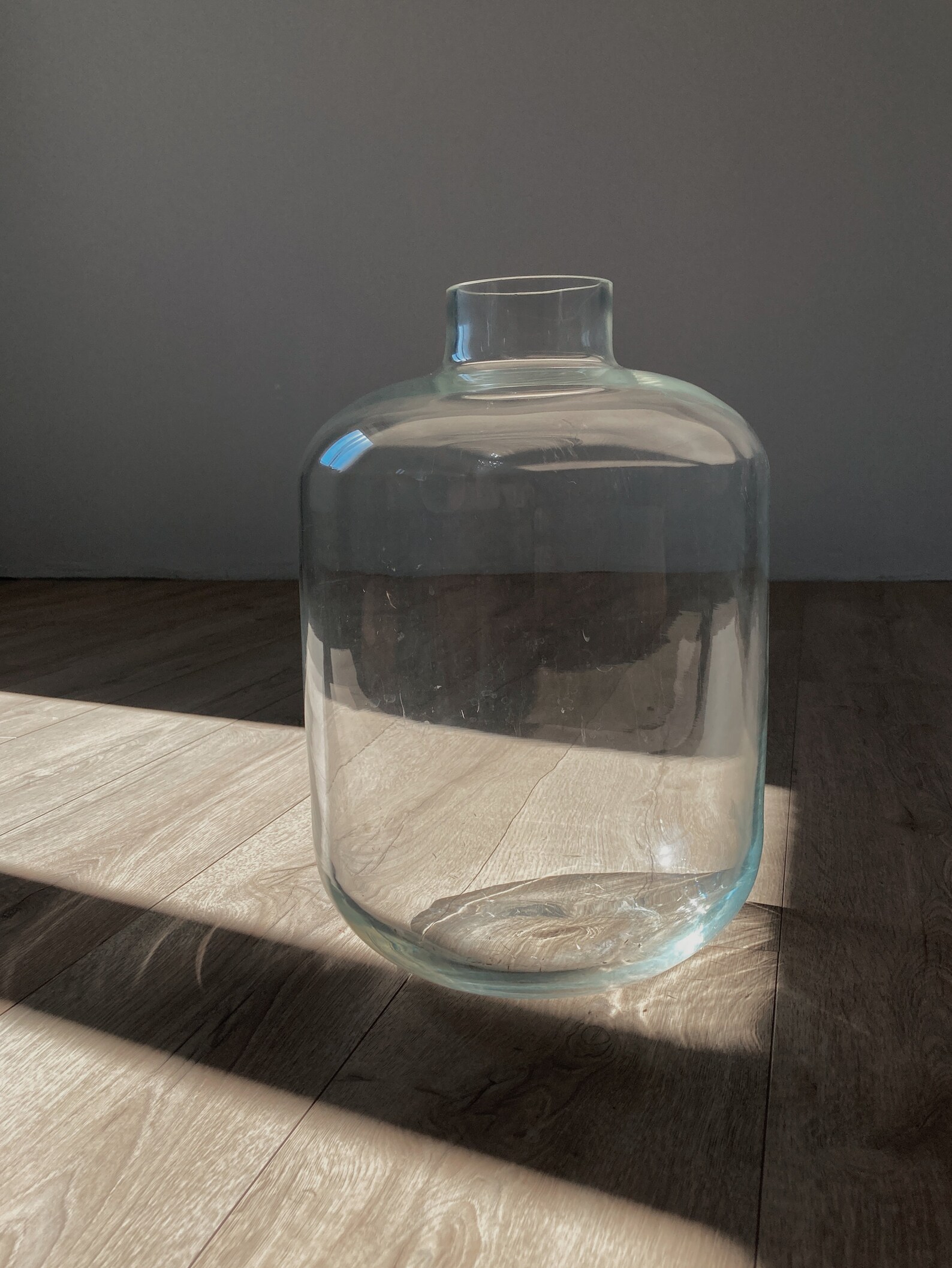 Large 14 Glass Cellar Bottleshaped Boho Tall Vase For Etsy