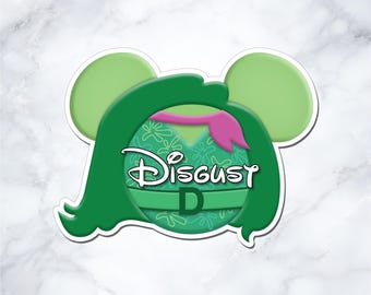 Disgust Inspired Disney Cruise Door Magnet - Personalized Mickey Ear Magnet - Inside Out Cruise Decor