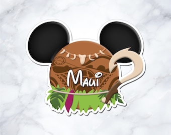 Maui Inspired Disney Cruise Door Magnet - Personalized Mickey Ear Magnet - Moana Cruise Decor