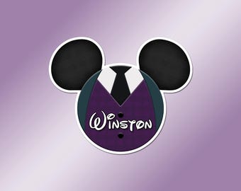 Haunted Mansion Butler Inspired Cruise Door Magnet - Personalized Mickey Ear Magnet - Haunted Mansion Cruise Decor