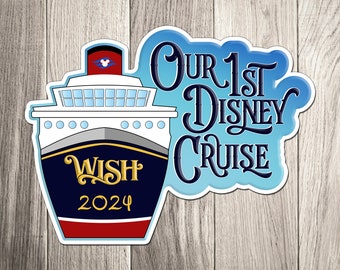 Our 1st Disney Cruise Ship Family Magnet - Personalized 1st Cruise Magnet for Cruise Ship Magnet - Inspired by Disney Cruise Ships