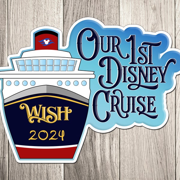 Our 1st Disney Cruise Ship Family Magnet - Personalized 1st Cruise Magnet for Cruise Ship Magnet - Inspired by Disney Cruise Ships