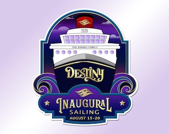 Personalized Disney Destiny Family Cruise Magnet - Custom Family Keepsake for Inaugural Sailings
