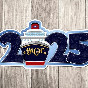 Disney Cruise Line Ship Year Magnet for 2025 - 2026 - 2027 - Disney Cruise Door Magnet - Inspired by Disney Cruise Ship image 8
