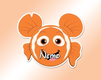 Nemo Inspired Disney Cruise Door Magnet - Personalized Mickey Ear Magnet - Finding Nemo Cruise Decor