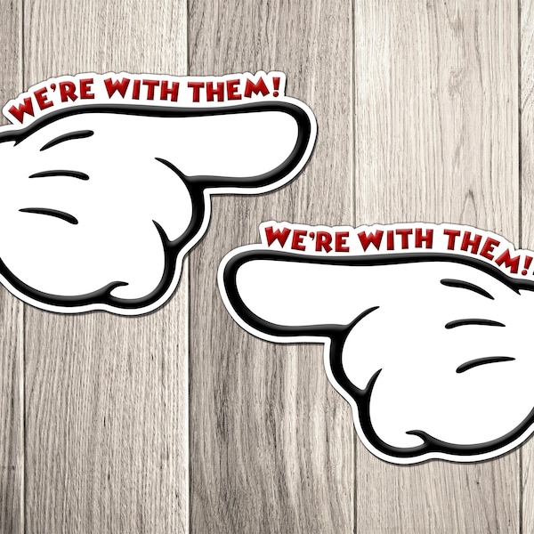 Disney Cruise Door Magnet Set - We're/I'm With Them - 2 Piece Magnet Set - Disney Cruise Line