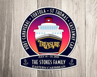 Disney Cruise Ship Family Magnet Personalized Ports of Call Custom Cruise Magnet for Cruise Ship Magnet Inspired by Disney Cruise Ships