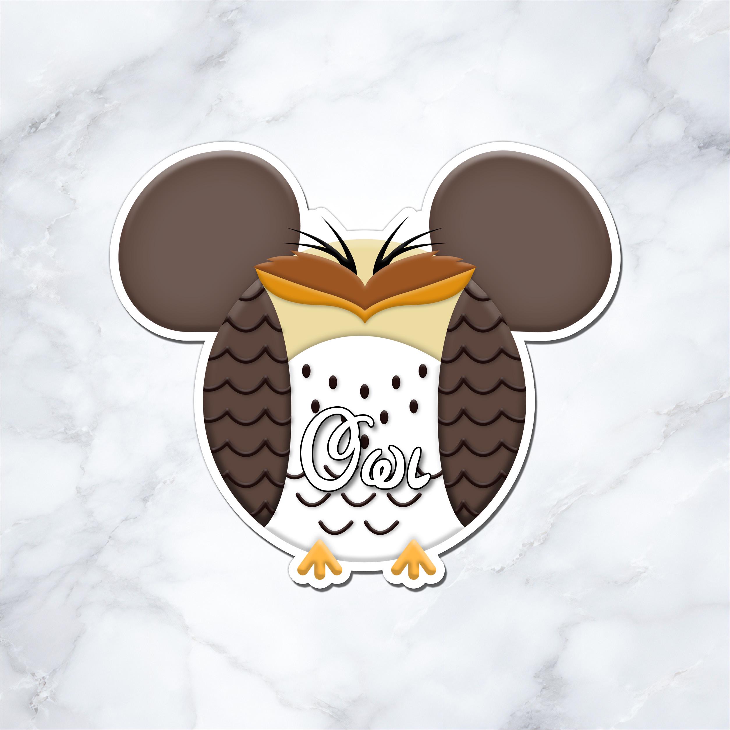 Personalized Owl Cruise Door Magnet, Winnie the Pooh Custom Name Mouse Ear Decor
