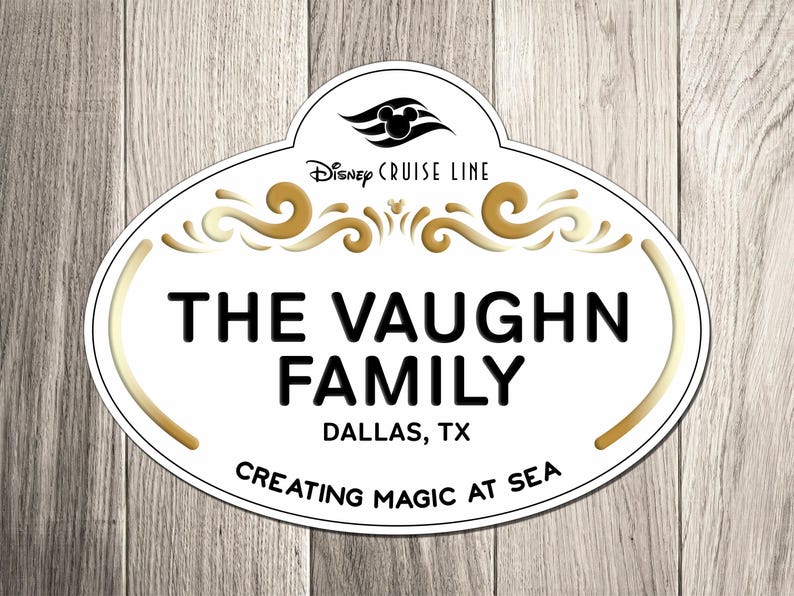 Disney Cruise Ship Name Tag Family Magnet Bundle Set - Personalized Family Cruise Ship Name Tag Family Magnet Set Bild 3