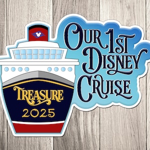 Our 1st Disney Cruise Ship Family Magnet - Personalized 1st Cruise Magnet for Cruise Ship Magnet - Inspired by Disney Cruise Ships