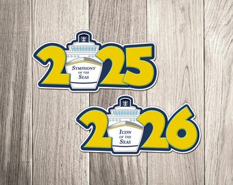 Royal Caribbean Cruise Door Magnet: Ship Year 2023-2027