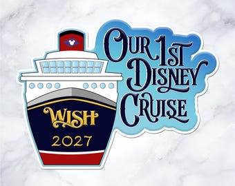 Our First Disney Cruise 2027 Ship Magnet – Personalized Cabin Door Decor