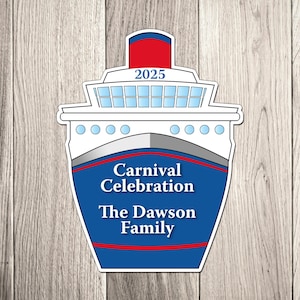 Personalized Carnival Cruise Ship Family Magnet