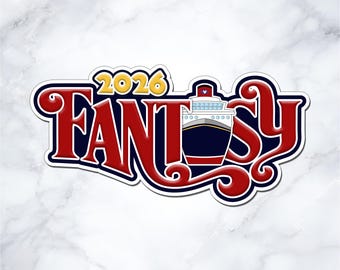 Disney Fantasy Cruise Year Magnet, Ship Name Stateroom Door Decoration, Choose Your Year