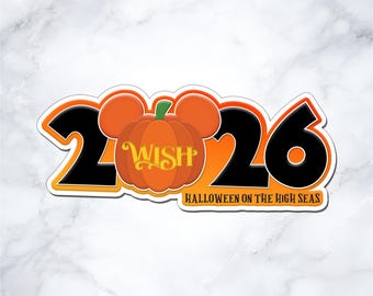 2026 Halloween on the High Seas Cabin Door Magnet – Disney Cruise Decor